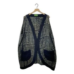 🖤 3/$25 SALE!!! 
Vintage boho allover geometric print open front vest xl